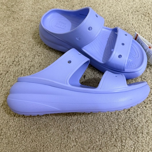 NWT Womens Crocs Classic Crush Platform Sandals Womens 10 Purple - Picture 1 of 5